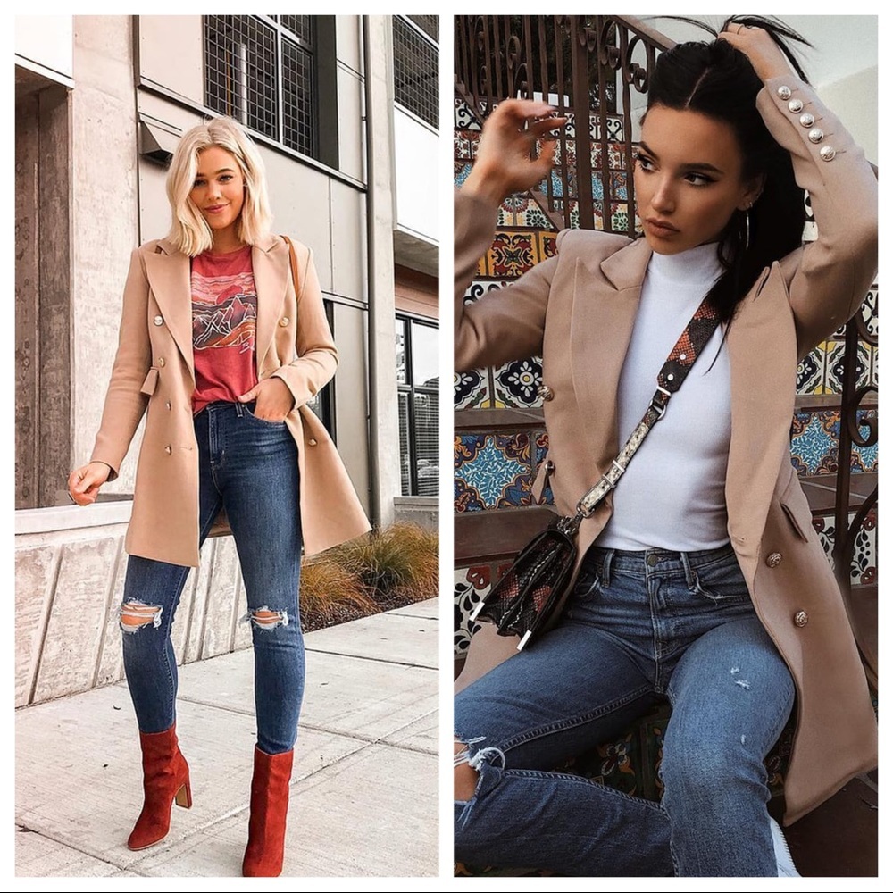 Lulus Captain's Blog Tan Double-Breasted Coat